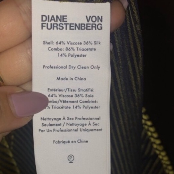 Diane Von Furstenberg DVF Velvet Eloise Golib Wrap Yellow Midi Dress XS - Picture 9 of 9